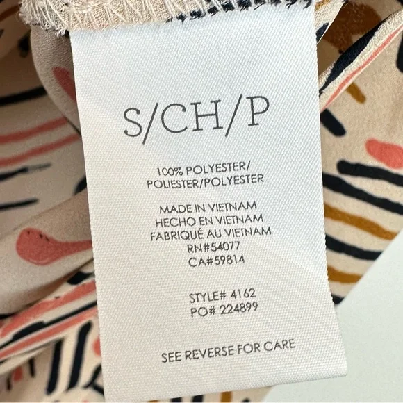 CAbi Marnie Abstract Print Popover Blouse Sz S - Picture 6 of 13